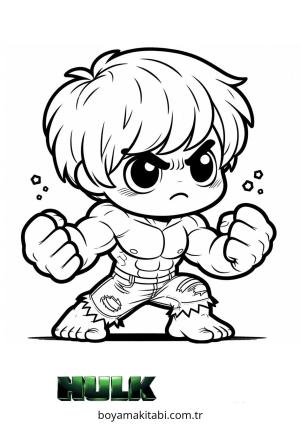 Hulk boyama sayfası – el becerilerini geliştirir, boyama çalışması