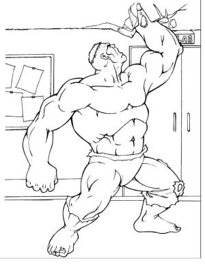 Hulk boyama sayfası, coloring page, Hulk Tavanı Yumrukladı,