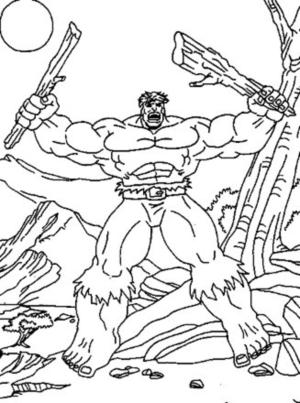 Hulk boyama sayfası, coloring page, Hulk Ağacı Kır,
