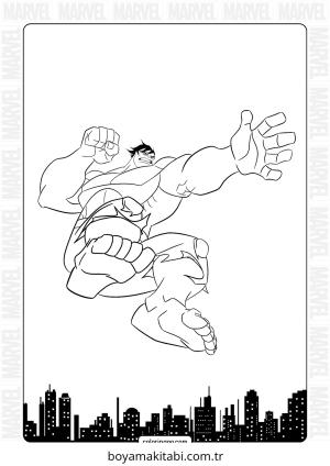 Hulk boyama sayfası – yaratıcılık, eğlenceli etkinlik