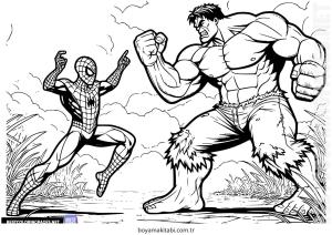 Hulk boyama sayfası – çocuk aktivitesi, PDF indir