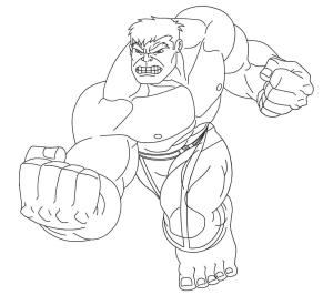 Hulk boyama sayfası, coloring page, Hulk Dövüş,