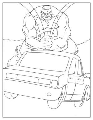 Hulk boyama sayfası, coloring page, Hulk Ezmek Arabaları,