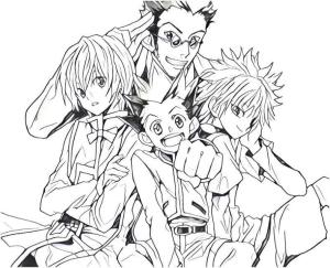 Hunter x Hunter boyama sayfası,  coloring page, Hunter x Hunter’dan karakterler, 