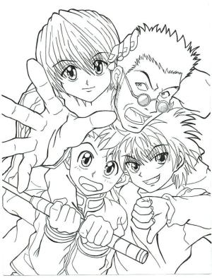 Hunter x Hunter boyama sayfası,  coloring page, Anime Hunter x Hunter’daki karakterler, 