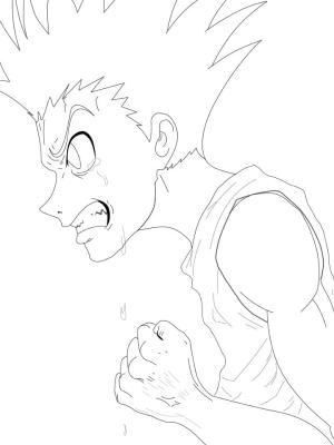 Hunter x Hunter boyama sayfası,  coloring page, Gon Freecss’in çizimi, 