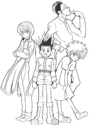 Hunter x Hunter boyama sayfası,  coloring page, Hunter x Hunter’daki karakterler, 