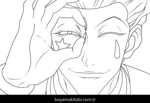 Hunter x Hunter boyama sayfası – el becerilerini geliştirir, boyama çalışması