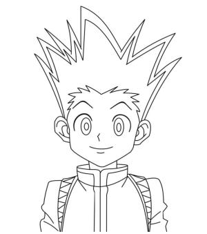 Hunter x Hunter boyama sayfası,  coloring page, Gon Freecss Hunter x Hunter’ı çiz, 