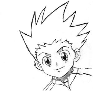 Hunter x Hunter boyama sayfası,  coloring page, Sevimli Gon Freecss çiz, 