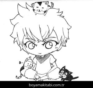 Hunter x Hunter boyama sayfası – basit çizim, kolay boyama