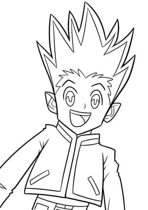 Hunter x Hunter boyama sayfası,  coloring page, Anime Hunter x Hunter’da Gon Freecss’i çizin, 