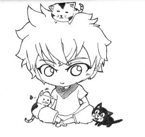 Hunter x Hunter boyama sayfası,  coloring page, Sevimli Chibi Killua Zoldyck çiz, 