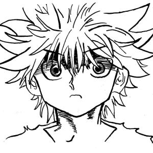 Hunter x Hunter boyama sayfası,  coloring page, Kızgın Killua Zoldyck’i çiz, 