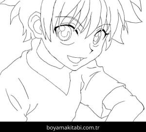 Hunter x Hunter boyama sayfası – boyama etkinliği, çocuk aktivitesi