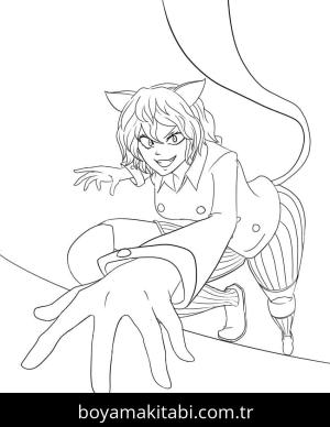 Hunter boyama sayfası – çizgi film temalı, basit çizim