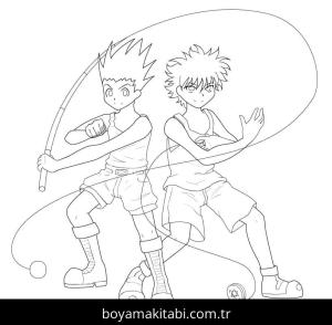 Hunter boyama sayfası – renkli çizimler, okul öncesi