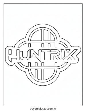 Huntrix boyama sayfası – basit çizim, kolay boyama