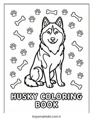 Husky boyama sayfası – ücretsiz yazdır, boyama etkinliği