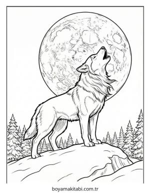 Husky boyama sayfası – kolay boyama, eğitici aktivite