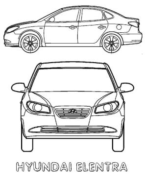 Hyundai boyama sayfası,  coloring page, Hyundai Elantra görseli, 