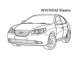 Hyundai boyama sayfası,  coloring page, Hyundai Elantra, 