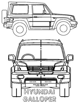 Hyundai boyama sayfası,  coloring page, Hyundai Galloper, 