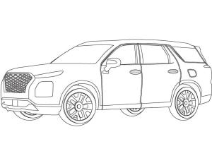 Hyundai boyama sayfası,  coloring page, Hyundai Palisade, 