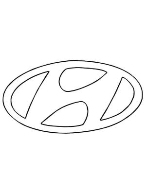 Hyundai boyama sayfası,  coloring page, Hyundai Logo, 