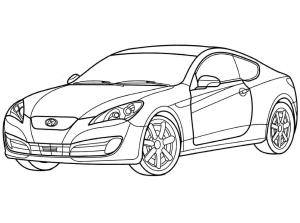 Hyundai boyama sayfası,  coloring page, Hyundai Genesis Coupe, 