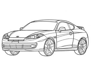 Hyundai boyama sayfası,  coloring page, Hyundai Spor araba, 