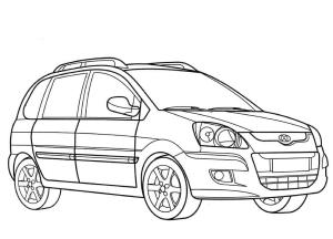 Hyundai boyama sayfası,  coloring page, Hyundai Matrix, 