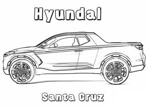 Hyundai boyama sayfası,  coloring page, Hyundai Santa Cruz, 