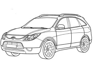 Hyundai boyama sayfası,  coloring page, Hyundai Veracruz, 