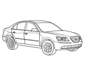 Hyundai boyama sayfası,  coloring page, Hyundai Sonata, 