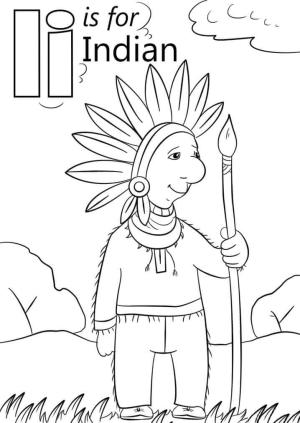 I Harfi boyama sayfası,  coloring page, Hint Harfi I, 