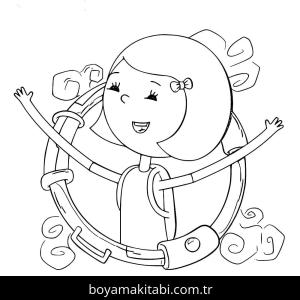 İbi boyama sayfası – basit çizim, kolay boyama