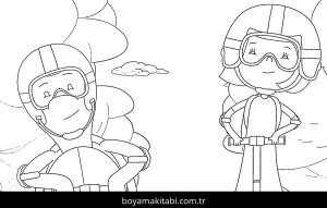 İbi boyama sayfası – PDF indir, sevimli karakter