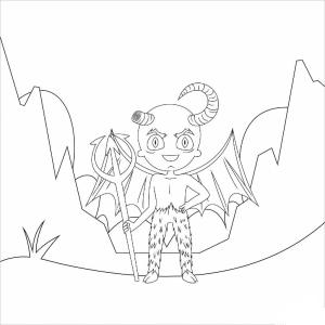 İblis boyama sayfası,  coloring page, Iblis Bebek, 