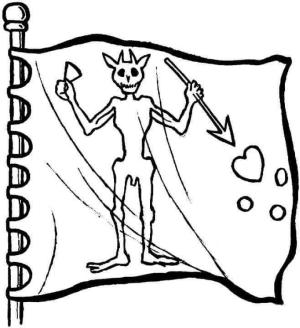 İblis boyama sayfası,  coloring page, Iblis Bayrağı, 