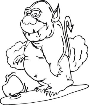 İblis boyama sayfası,  coloring page, Büyük İblis, 