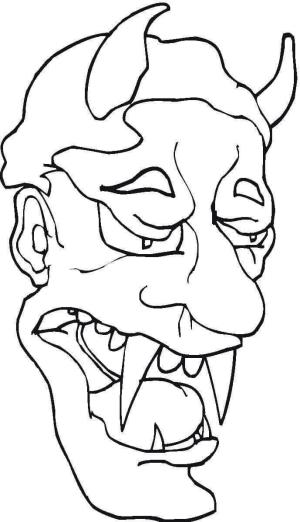 İblis boyama sayfası,  coloring page, Iblis Kafa, 