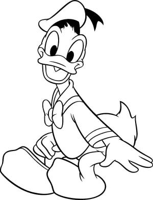 İfadeler boyama sayfası,  coloring page, Mutlu Donald Duck., 