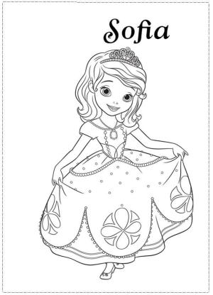 İlk Sofya boyama sayfası,  coloring page, Şirin Sofia, 