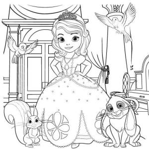 İlk Sofya boyama sayfası,  coloring page, Sofya ve Hayvanlar, 