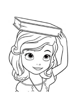 İlk Sofya boyama sayfası,  coloring page, Kitapla Baş Sofya, 