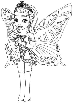 İlk Sofya boyama sayfası,  coloring page, Peri Prenses amber, 