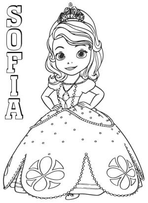 İlk Sofya boyama sayfası,  coloring page, Gülümseyen Sofya, 