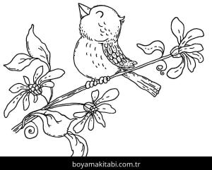 Ilkbahar boyama sayfası – basit çizim, kolay boyama