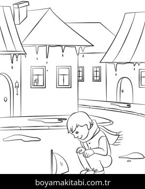 Ilkbahar boyama sayfası – boyama etkinliği, çocuk aktivitesi